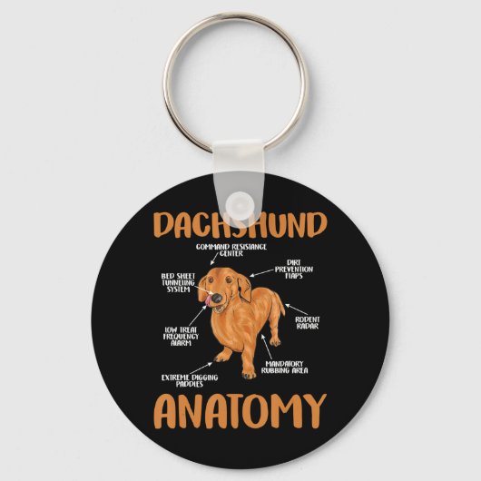 Porte-clés Dachshund Cute Cadeaux Wiener Doxie Amateurs (Recto)