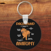 Porte-clés Dachshund Cute Cadeaux Wiener Doxie Amateurs (Recto)