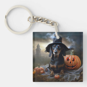 Porte-clés Dachshund Halloween effroi