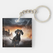 Porte-clés Dachshund Halloween Épouvantable (Dos)