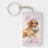 Porte-clés Dachshund Heart Maman (Devant)