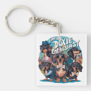 Porte-clés Dachshund Je suis un passionné de Doxie