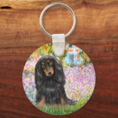Porte-clés Dachshund (LH-BT) - Jardin (Recto)