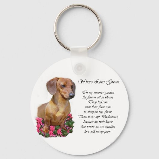 Porte-clés Dachshund Lovers Cadeaux (Recto)
