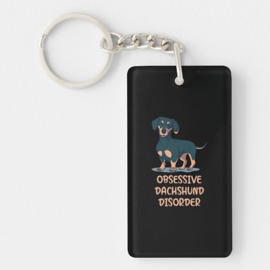 Porte-clés Dachshund obsessionnel (Devant)