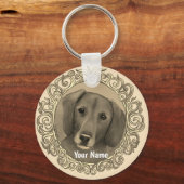 Porte-clés Dachshund Orné  (Recto)