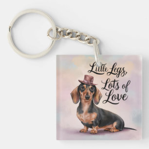 Porte-clés Dachshund Petits Jambes Beaucoup d'amour