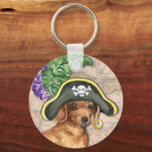 Porte-clés Dachshund Pirate (Recto)