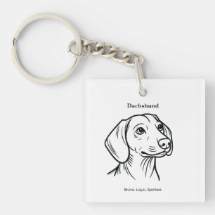 Porte-clés Dachshund Portrait