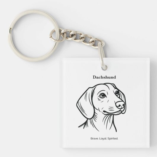 Porte-clés Dachshund Portrait (Devant)