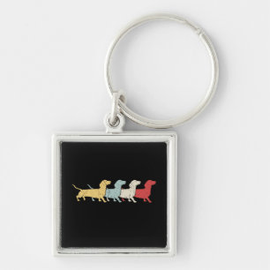 Porte-clés Dachshund Rétro Vintage