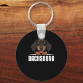 Porte-clés Dachshund souriant (Recto)