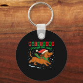 Porte-clés Dachshund Through The Snow Funny Christmas Wiener  (Recto)