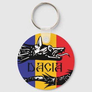 Porte-clés Dacian Wolf - drapeau tricolore