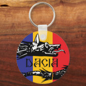 Porte-clés Dacian Wolf - drapeau tricolore (Recto)