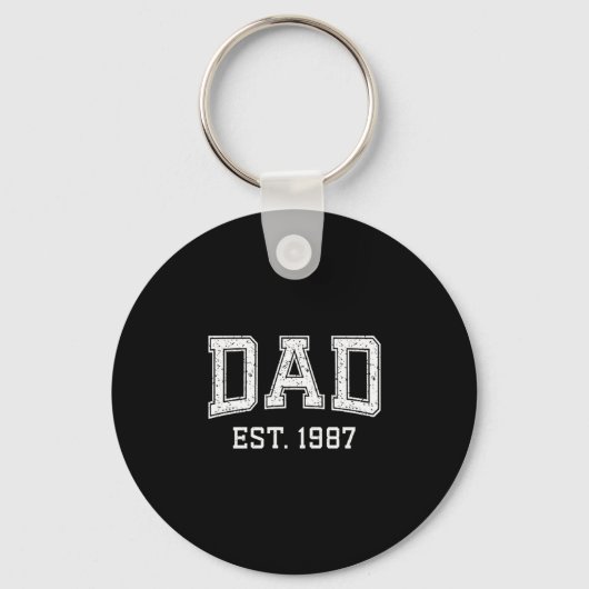 Porte-clés Dad Est 1987 Dad D Fathers Day Ized (Recto)