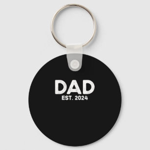Porte-clés DAD Est. 2024, Père 2024, Nouveau père 2024