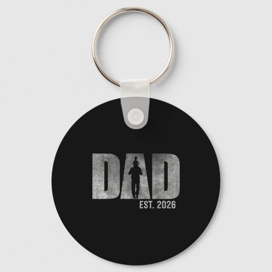 Porte-clés Dad Est. 2026 Father 2026 Loading New Dad 2026 (Recto)
