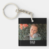 Porte-clés Dad Established Custom Year Photo Father Keepsake (Devant)