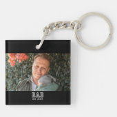 Porte-clés Dad Established Custom Year Photo Father Keepsake (Dos)