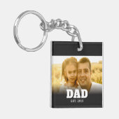 Porte-clés Dad Established Modern Bold Photo (Devant gauche)
