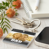 Porte-clés Dad Established Modern Bold Photo (Devant Droit)