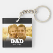 Porte-clés Dad Established Modern Bold Photo (Dos)