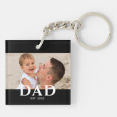 Porte-clés Dad Established Modern Photo (Dos)