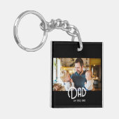 Porte-clés Dad Established Photo Black White Grunge (Devant gauche)