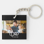 Porte-clés Dad Established Photo Black White Grunge (Dos)
