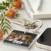 Porte-clés Dad Established Photo Father's Day Gift (Devant Droit)