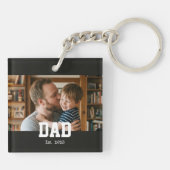 Porte-clés Dad Established Photo Father's Day Gift (Dos)