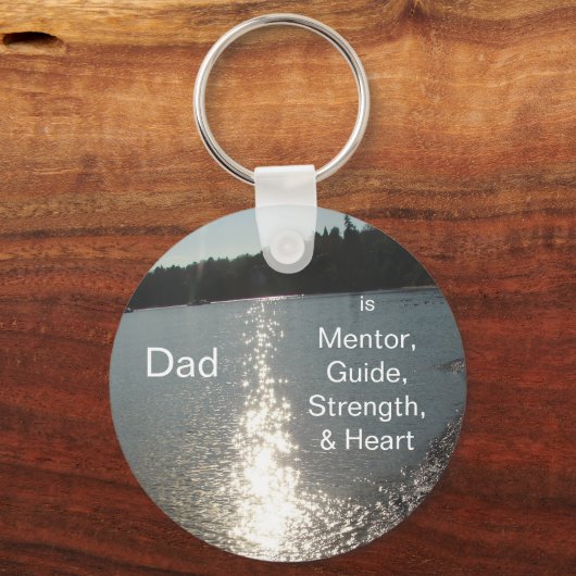 Porte-clés Dad Is Mentor, Guide, Strength & Heart (Recto)
