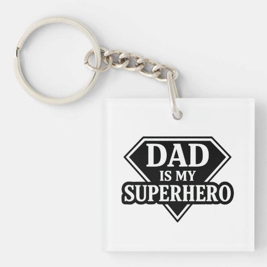 Porte-clés Dad is my superhero (Devant)