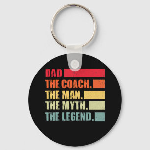 Porte-clés Dad The Coach Man Myth Legend Coach Father's Day