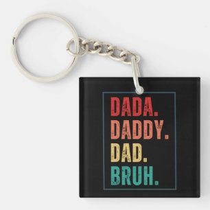 Porte-clés Dada Daddy Papa Bruh désespéré Fête des pères rétr