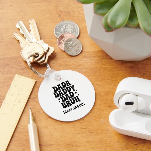Porte-clés Dada Daddy Papa Papa Bruh Fête des pères cadeau po (Bureau)