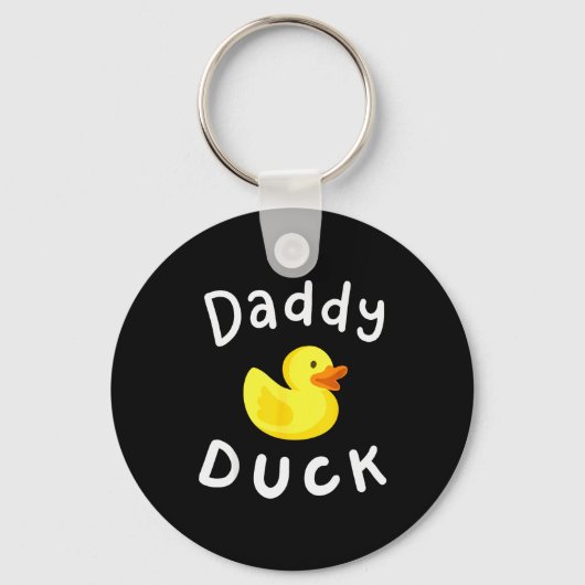 Porte-clés Daddy Duck Birthday Rubber Duck Lover Family Match (Recto)