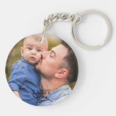 Porte-clés Daddy Est Year Fête des pères Bold Typographie Pho (Dos)