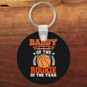 Porte-clés Daddy Of Rookie 1st Basketball Bday Theme Matching (Recto)