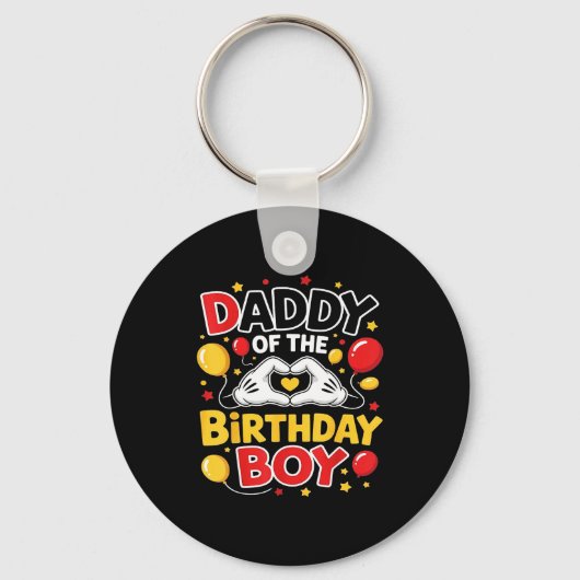 Porte-clés Daddy Of The Birthday Boy Shirt Matching Dad Son F (Recto)
