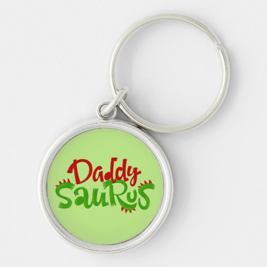 Porte-clés Daddy Saurus Dinosaur Lettres (Devant)
