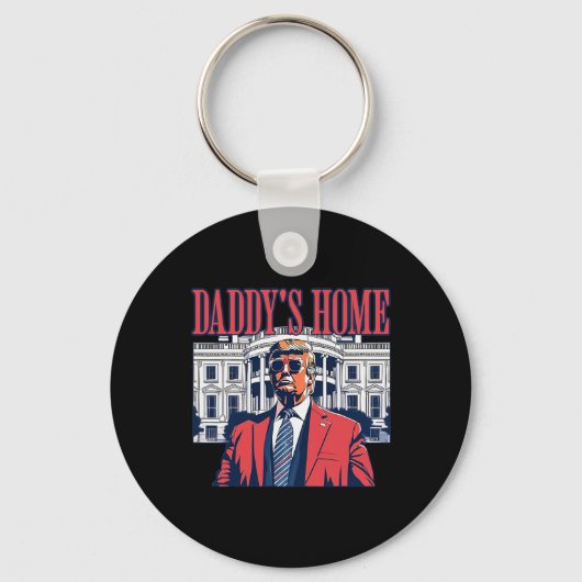 Porte-clés Daddys Home Maison Blanche Trump 2024 (Recto)