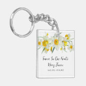 Porte-clés Daffodil Memorial Funeral Photo Keychain (Devant gauche)