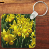 Porte-clés Daffodiles Jaunes I Fleurs De Printemps Cheveux (Verso)