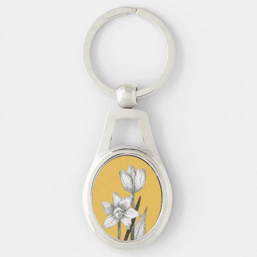 Porte-clés Daffodique et tulipe porte - clé (Devant)