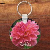 Porte-clés Dahlia rose (Recto)