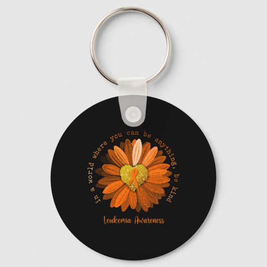 Porte-clés Daisy Be Genre Leukemia Sensibilisation Orange Rib (Recto)