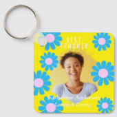 Porte-clés Daisy Best Teacher Photo Bright Jaune (Recto)