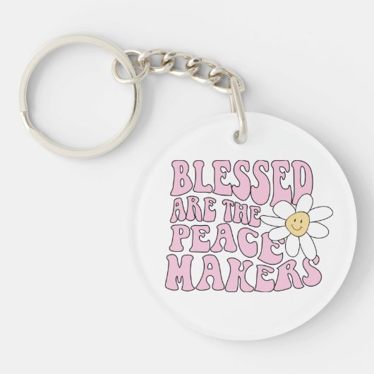 Porte-clés Daisy et les artisans de la paix Slogan (Devant)